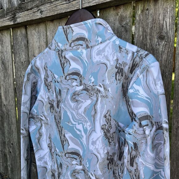 NILS Robin Half Zip Turtleneck Mid-Layer, Ice Blue Marble- XS - Picture 8 of 9